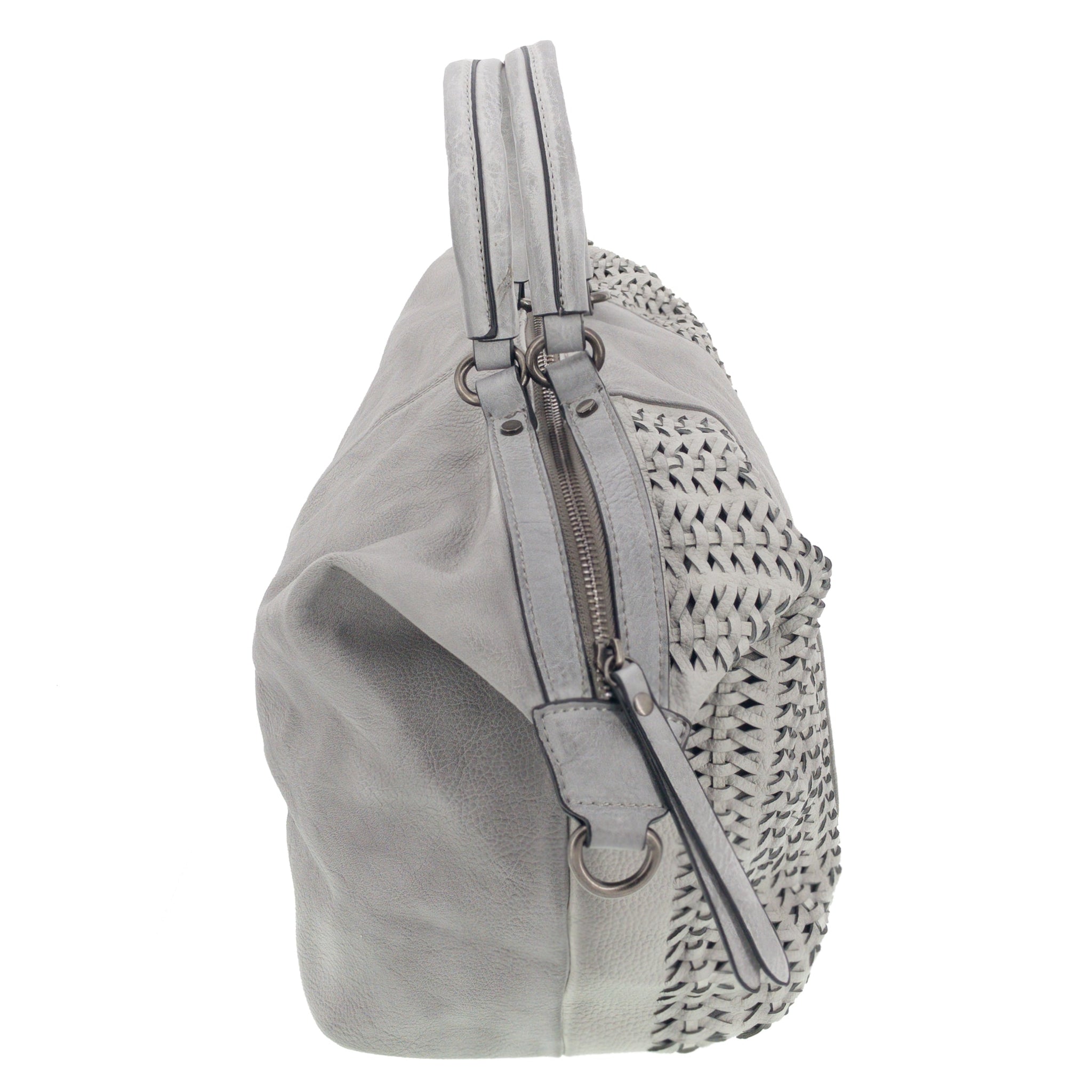 Vintage Tasche mit seitlichem Flechteinsatz