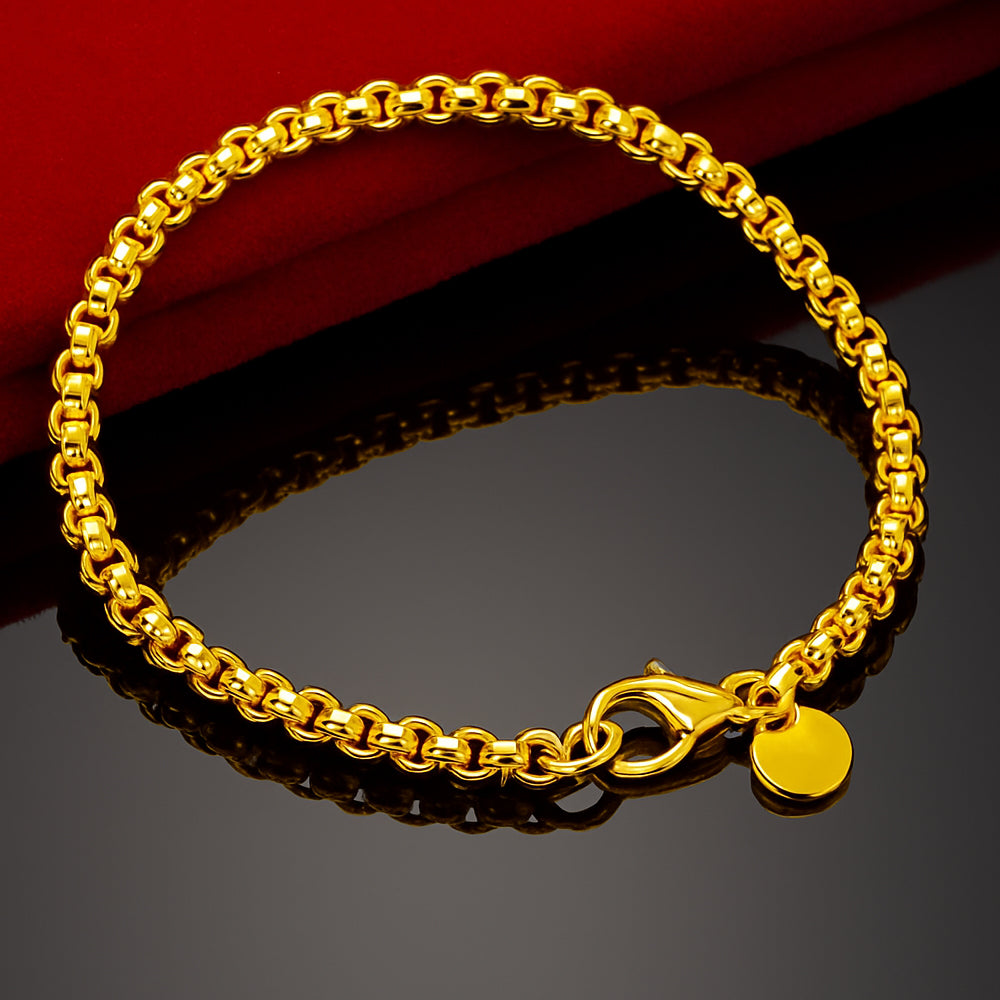 Armband aus 925er Sterling-Silber, Königskette, 20cm