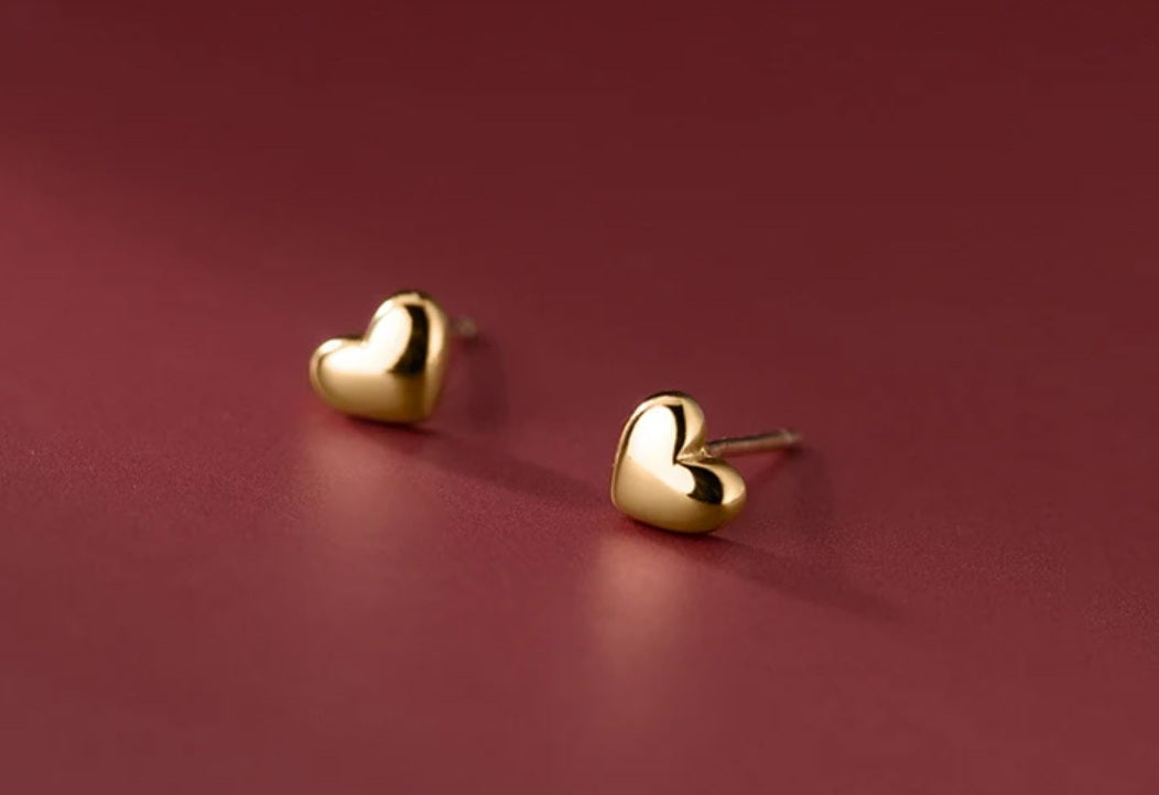 Ohrstecker aus 925er Sterling-Silber, Mini-Herzchen, 0,5cm