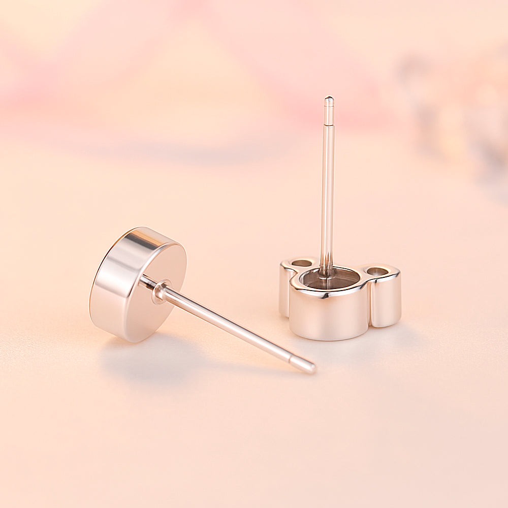 Ohrstecker aus 925er Sterling-Silber, Mini-Maus, 8mm