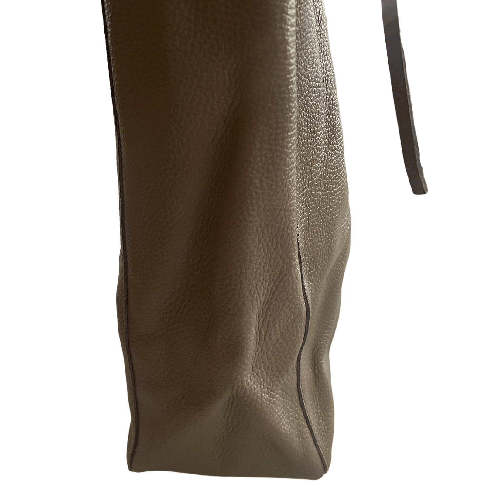 Leder Shopper mit Innentasche Schlammfarben