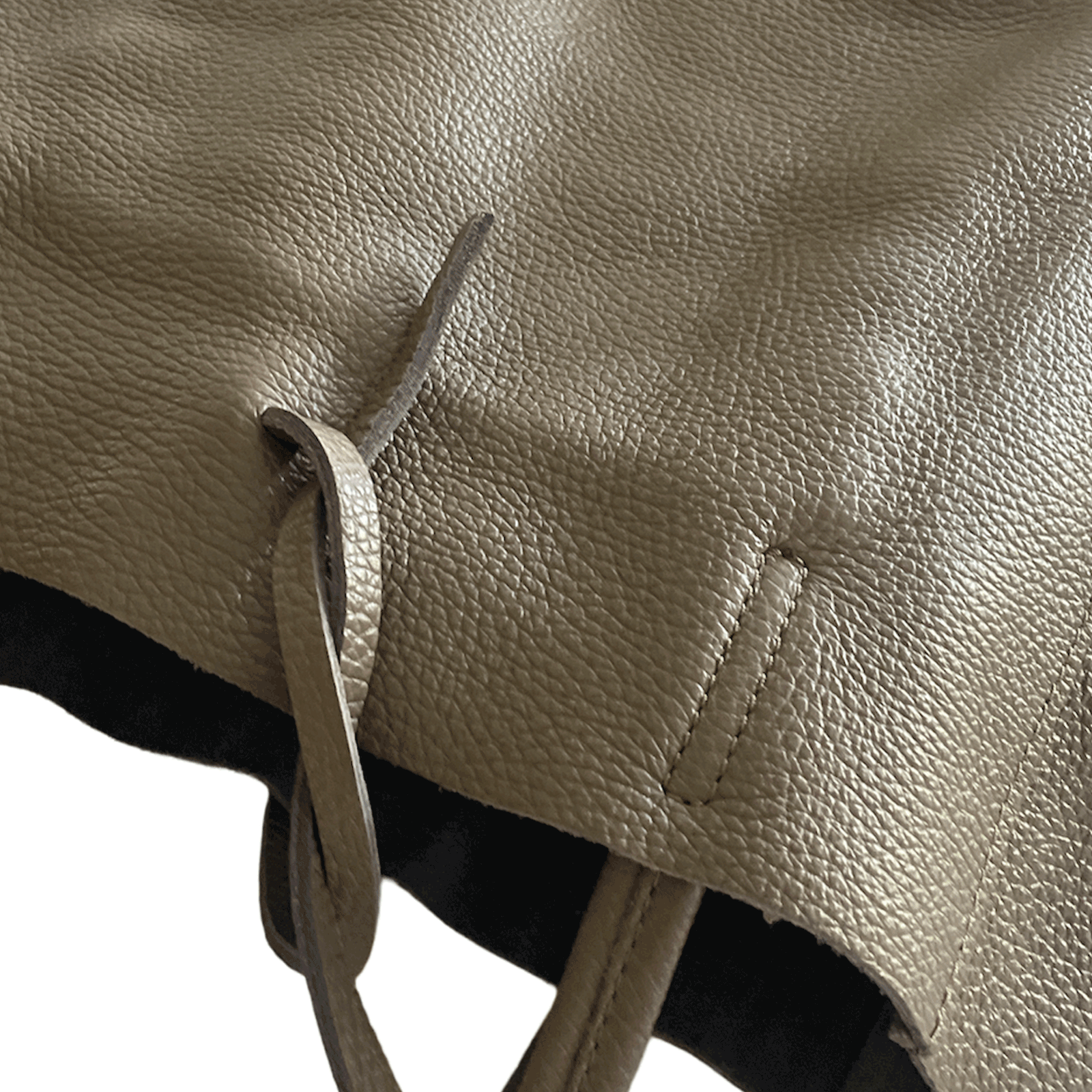 Leder Shopper mit Innentasche Schlammfarben